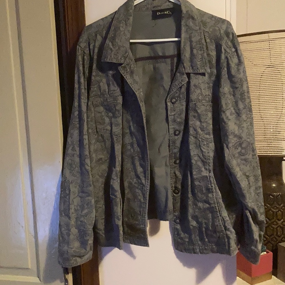 Denim & co. Button up with pockets
